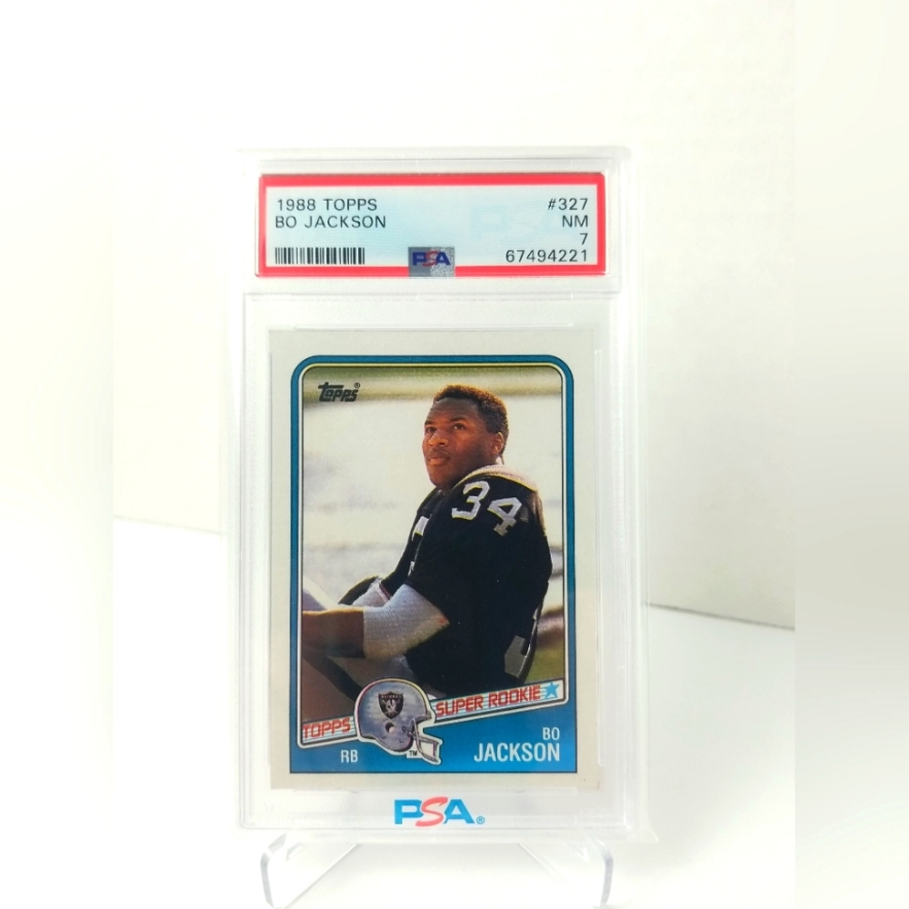 1988 Topps Bo Jackson Football RC # 327 PSA 7 NM - Los Angeles Raiders